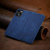Magnet Fancy Case Case for iPhone 13 Pro Max Pouch Card Wallet Card Holder Blue