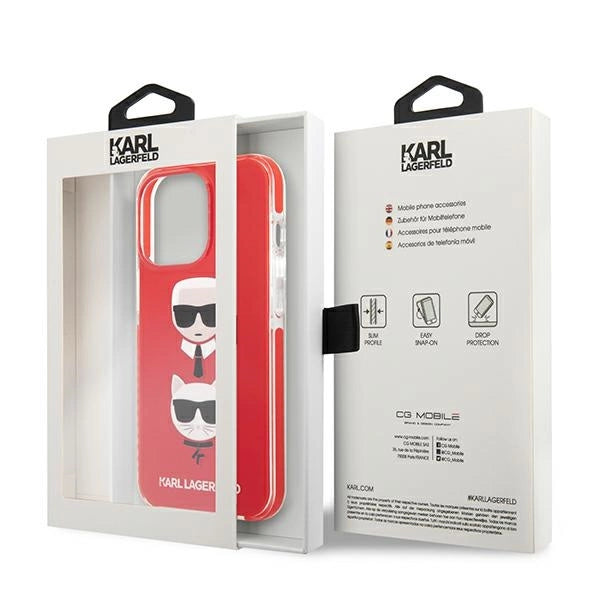 Karl Lagerfeld Karl&Choupette Head Case for iPhone 13 Pro / iPhone 13 - Red