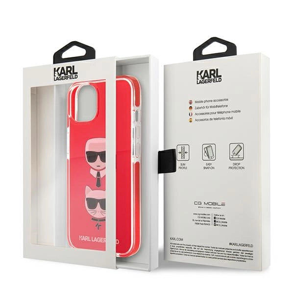 Karl Lagerfeld Karl&Choupette Head Case for iPhone 13 mini - Red