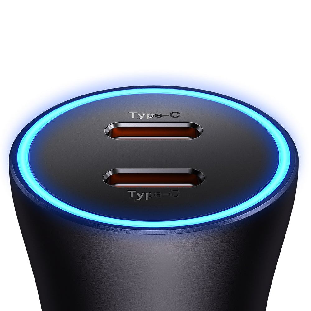 Baseus Golden Contactor Pro biloplader 2x USB-C 40W grå (CGJP000013)