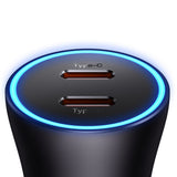 Baseus Golden Contactor Pro biloplader 2x USB-C 40W grå (CGJP000013)