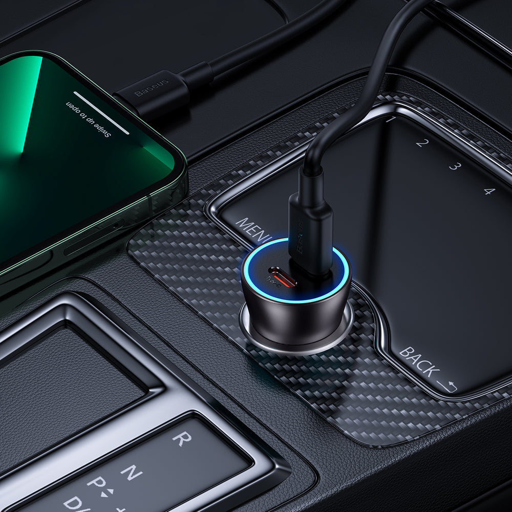 Baseus Golden Contactor Pro biloplader 2x USB-C 40W grå (CGJP000013)