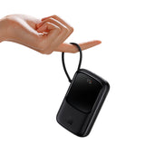 Baseus Qpow power bank 10000mAh indbygget USB Type-C kabel 22,5W Quick Charge SCP AFC FCP hvid (PPQD020102)