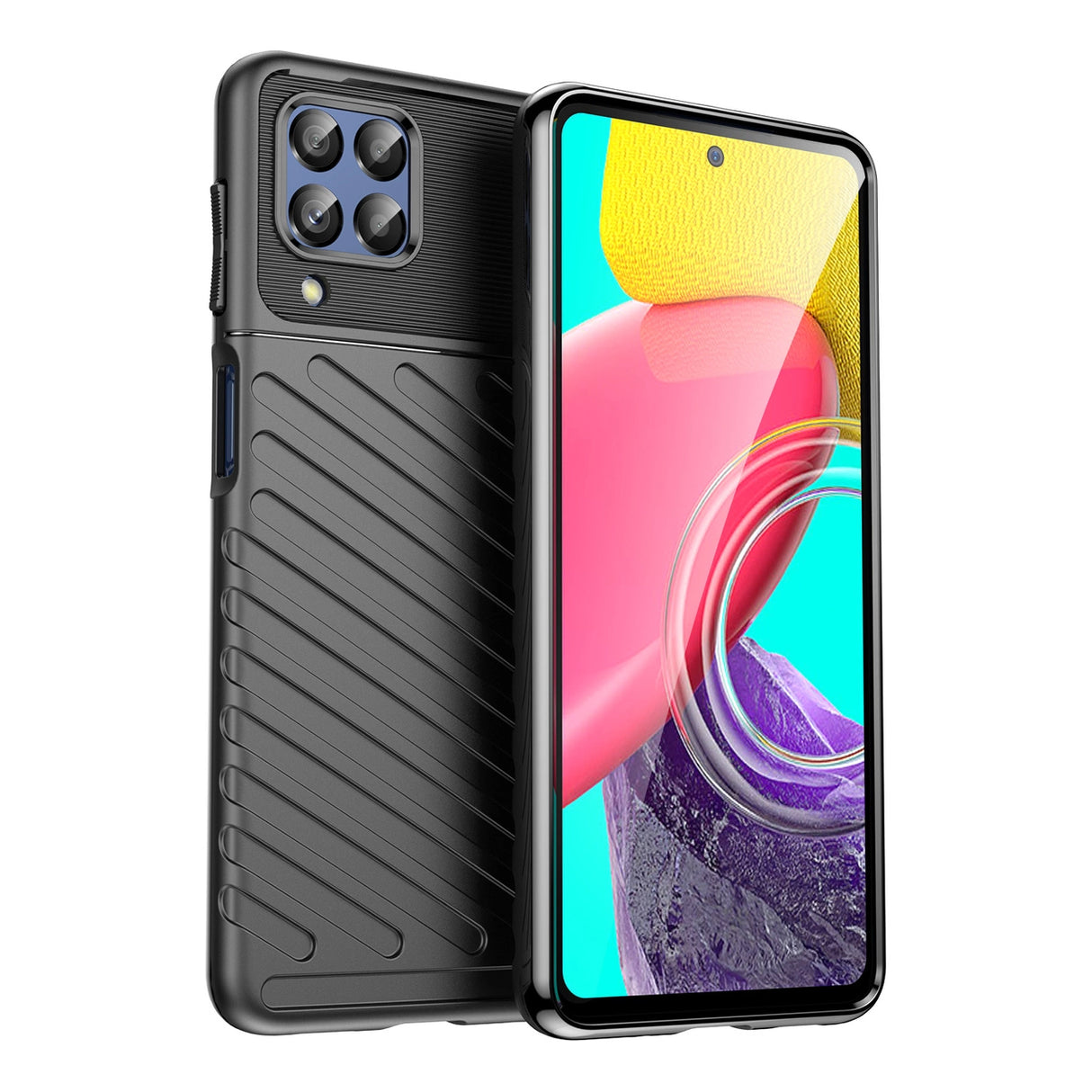 Thunder Case fleksibelt pansret cover til Samsung Galaxy M53 5G sort
