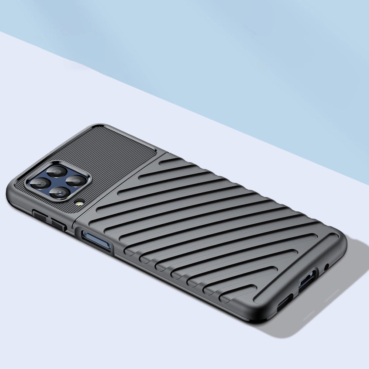 Thunder Case fleksibelt pansret cover til Samsung Galaxy M53 5G sort