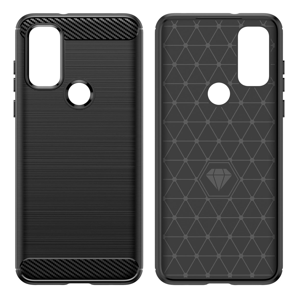 Carbon Case Flexible Cover Sleeve Motorola Moto G Play 2022 sort