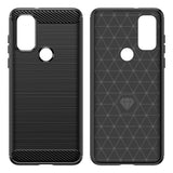 Carbon Case Flexible Cover Sleeve Motorola Moto G Play 2022 sort