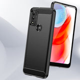 Carbon Case Flexible Cover Sleeve Motorola Moto G Play 2022 sort
