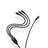 Baseus Flash Series II cable USB Type C / USB Type A - USB Type C / Lightning / micro USB 100 W 1.2 m blue (CASS030103)