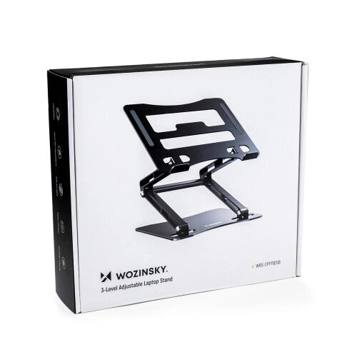 Wozinsky WRS-CPY75DSB Aluminiumsstativ til Laptop og Tablet + Gratis Smartphone-stativ - Sort