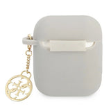 Guess GUA2LSC4EG AirPods cover grey/grey Silicone Charm 4G Collection