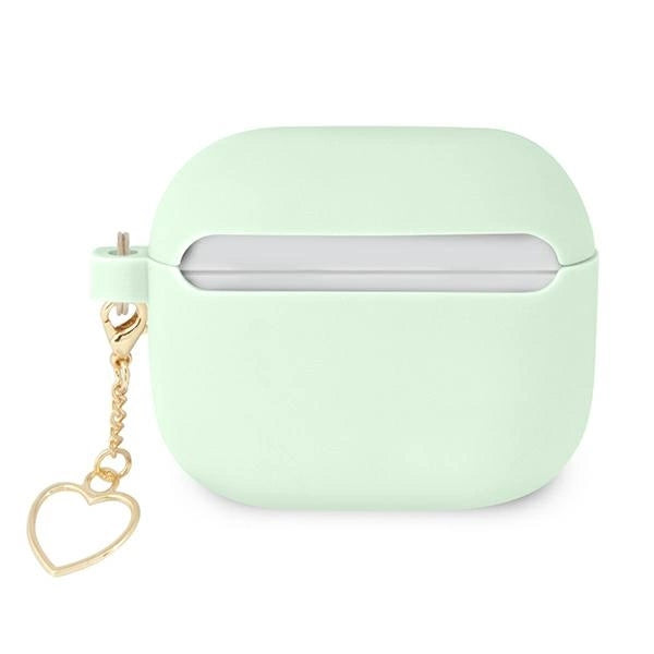 Guess GUA3LSCHSN AirPods 3 cover green/green Silicone Charm Heart Collection