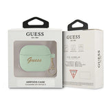 Guess GUA3LSCHSN AirPods 3 cover green/green Silicone Charm Heart Collection