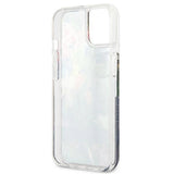 Guess GUHCP13SLFLSB iPhone 13 mini 5.4" blue/blue hardcase Flower Liquid Glitter