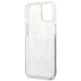 Guess GUHCP13SLFLSU iPhone 13 mini 5.4" purple/purple hardcase Flower Liquid Glitter