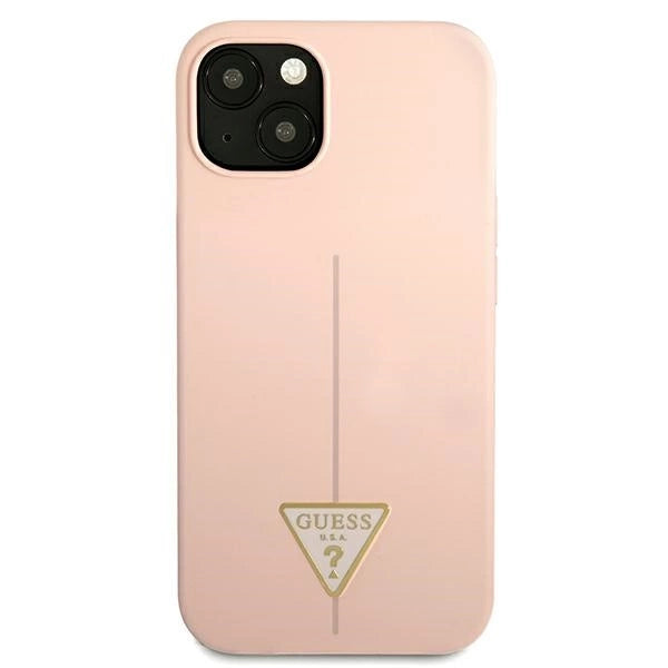 Guess GUHCP13SSLTGP iPhone 13 mini 5.4" pink/pink hardcase Silicone Triangle
