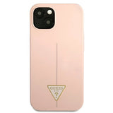 Guess GUHCP13SSLTGP iPhone 13 mini 5.4" pink/pink hardcase Silicone Triangle