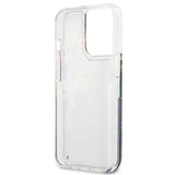 Guess Flower Liquid Glitter case for iPhone 13 Pro Max - blue