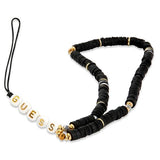 Guess pendant GUSTPEARK Telefonrem sort/sort Heishi perler
