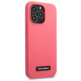 Karl Lagerfeld Silicone Plaque Case for iPhone 13 Pro / iPhone 13 - Fuchsia
