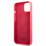 Karl Lagerfeld Silicone Plaque iPhone 13 Case - Fuchsia