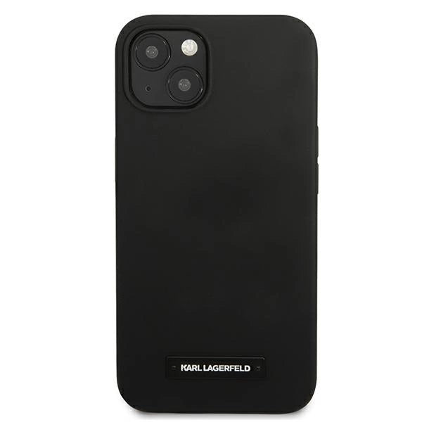 Karl Lagerfeld Silicone Plaque Case for iPhone 13 mini - Black