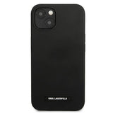 Karl Lagerfeld Silicone Plaque Case for iPhone 13 mini - Black