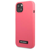 Karl Lagerfeld Silicone Plaque Case for iPhone 13 mini - Fuchsia