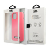 Karl Lagerfeld Silicone Plaque Case for iPhone 13 mini - Fuchsia