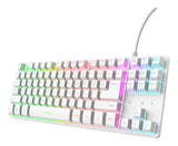 Trust GXT 833W Thado TKL tastatur Spil USB QWERTY US engelsk Hvid