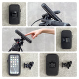 Wozinsky telefonholder til cykel, motorcykel, scooter sort (WBHBK7)
