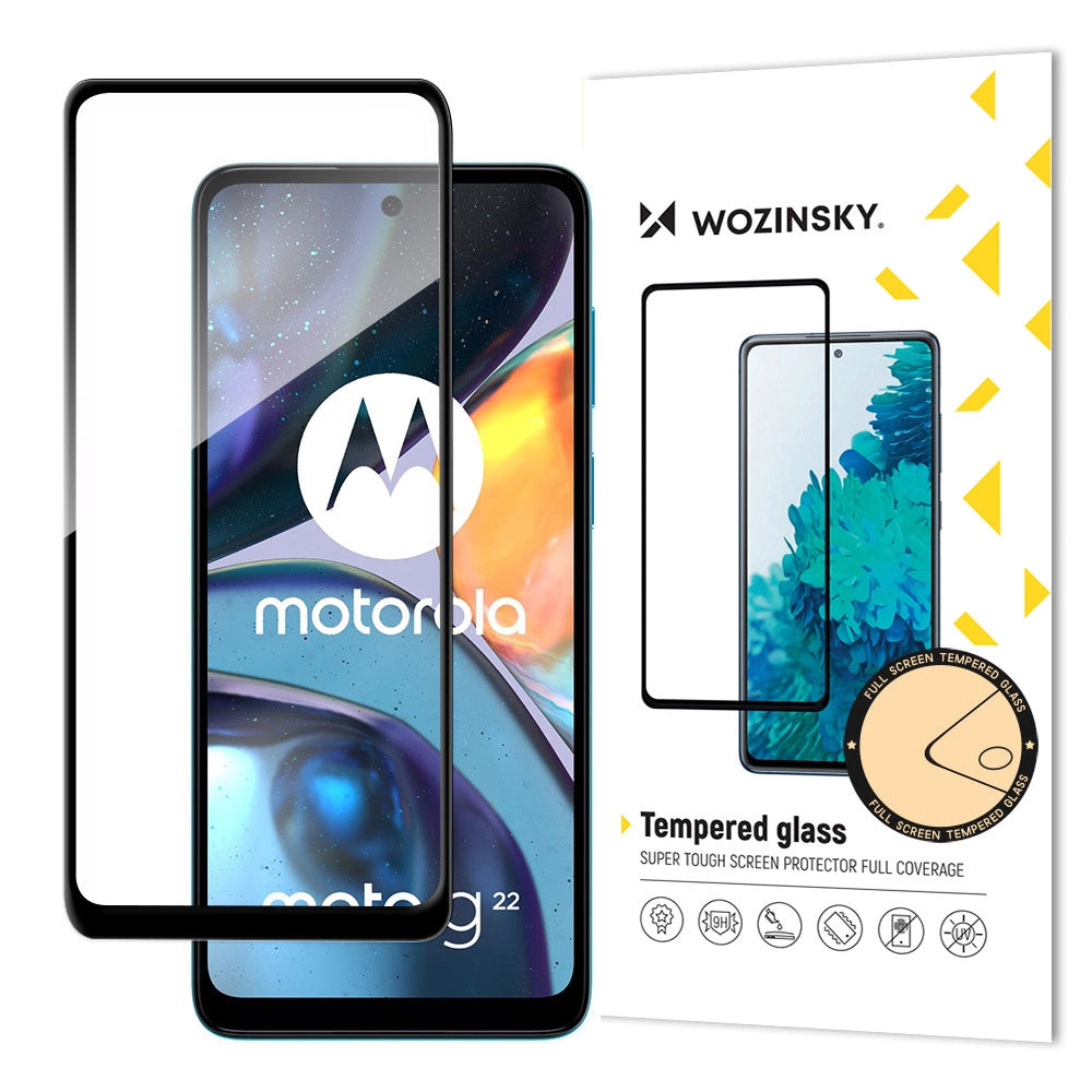 Wozinsky Full Glue tempereret glas til Motorola Moto G22