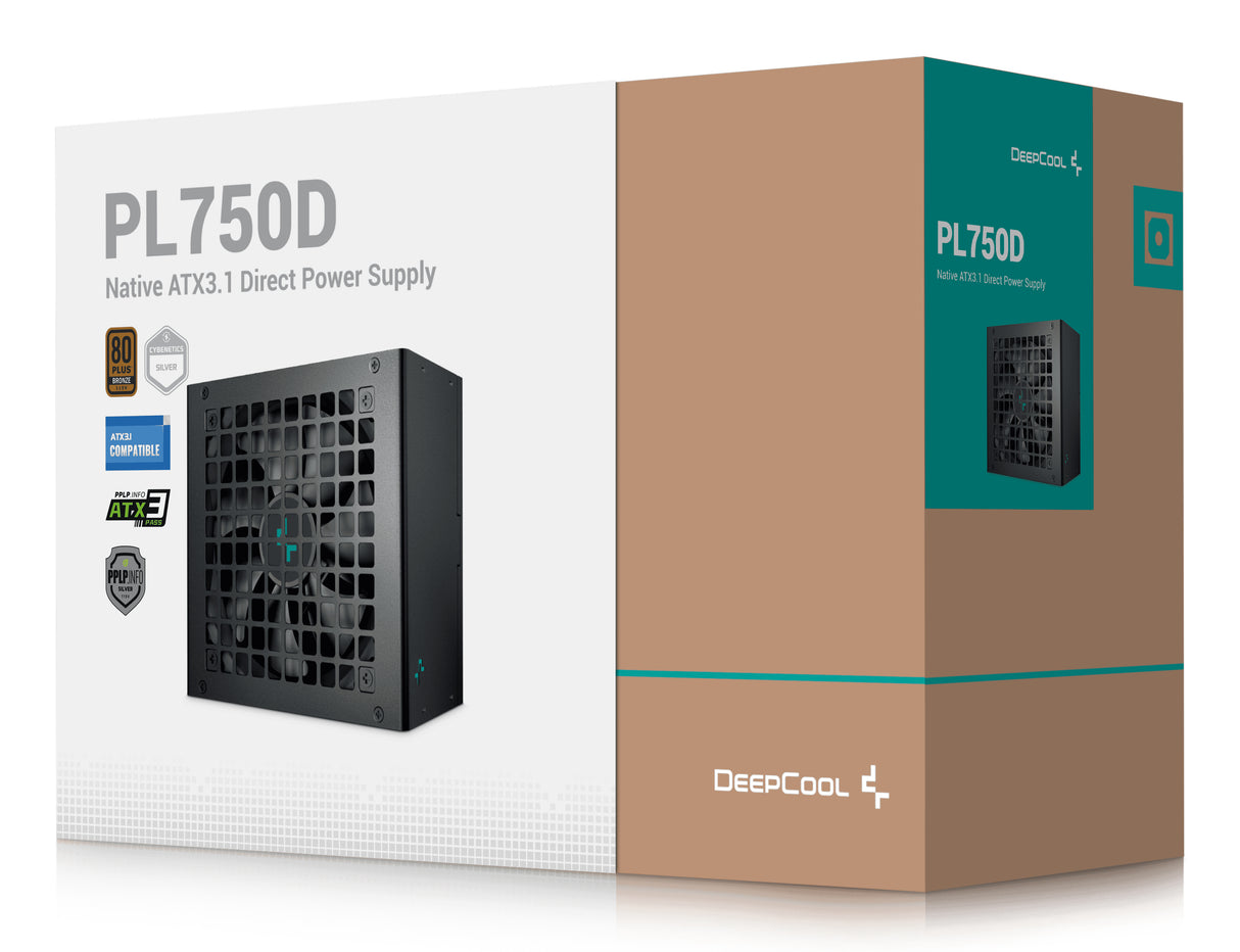 DeepCool PL750D enhed til strømforsyning 750 W 20+4 pin ATX ATX Sort