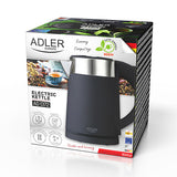 Adler AD 1372B elkedel 0,6 L 800 W Sort, Metallic