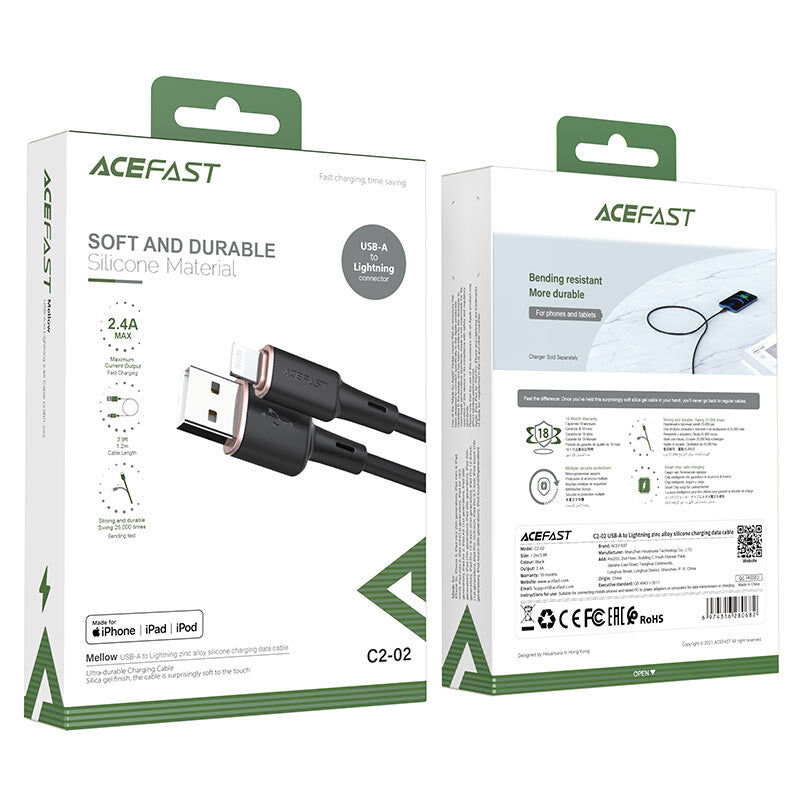 ACEFAST C2-02 1,2 m Sort
