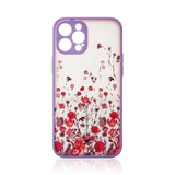 Design Case til iPhone 12 Pro Max blomsterfarvet lilla