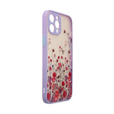 Design Case til iPhone 12 Pro Max blomsterfarvet lilla