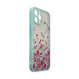 Design Case for iPhone 12 Pro Max blomsterhylster lysblå