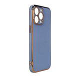 Belysning Farve Case for Samsung Galaxy A12 5G guld ramme gel cover blå