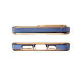 Belysning Farve Case for Samsung Galaxy A12 5G guld ramme gel cover blå