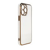 Lysfarve Case for Samsung Galaxy A12 5G guld ramme gel cover hvid