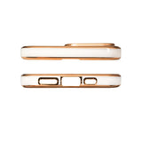 Lysfarve Case for Samsung Galaxy A12 5G guld ramme gel cover hvid