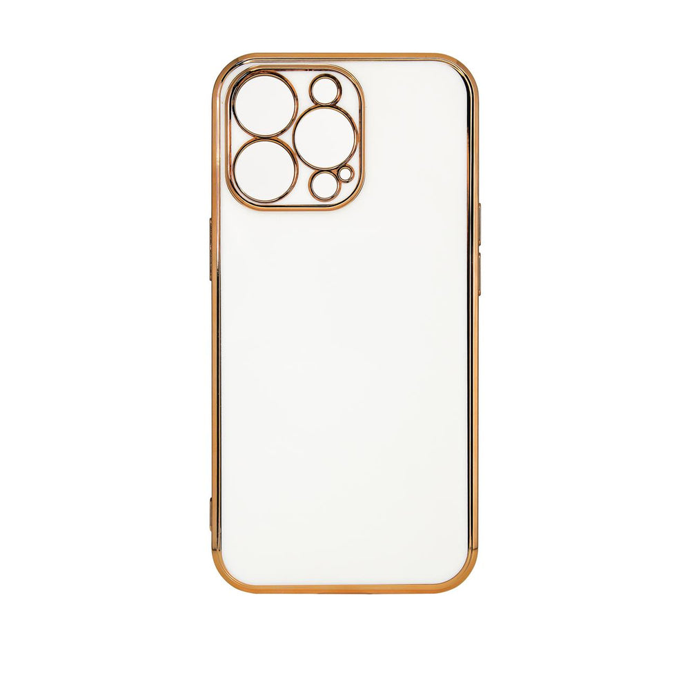 Lighting Color Case for Xiaomi Redmi Note 11 gel cover med guldramme hvid