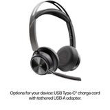 HP Poly Voyager Focus 2 Trådløs Høretelefoner Sort
