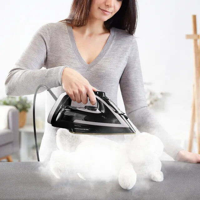 Tefal Puregliss FV8062E0 strygejern Tør & dampstrygejern Durilium AirGlide Autoclean soleplate 3000 W Sort, Grå