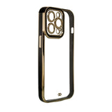 Fashion Case Case til Samsung Galaxy A12 5G Gold Frame Gel Cover Sort
