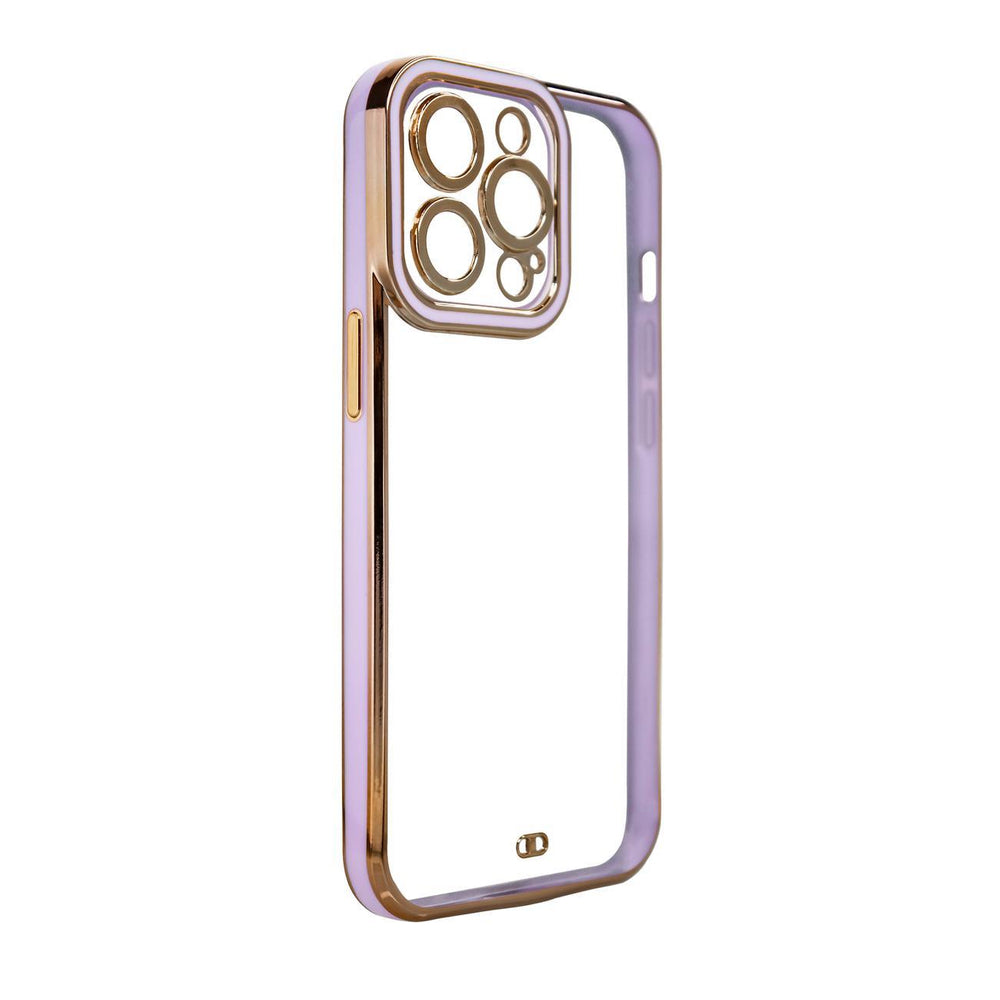 Fashion Case Case til Samsung Galaxy A12 5G Guldramme Gel Cover Purple