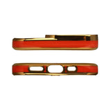 Fashion Case til iPhone 12 Pro Max Gold Frame Gel Cover Red