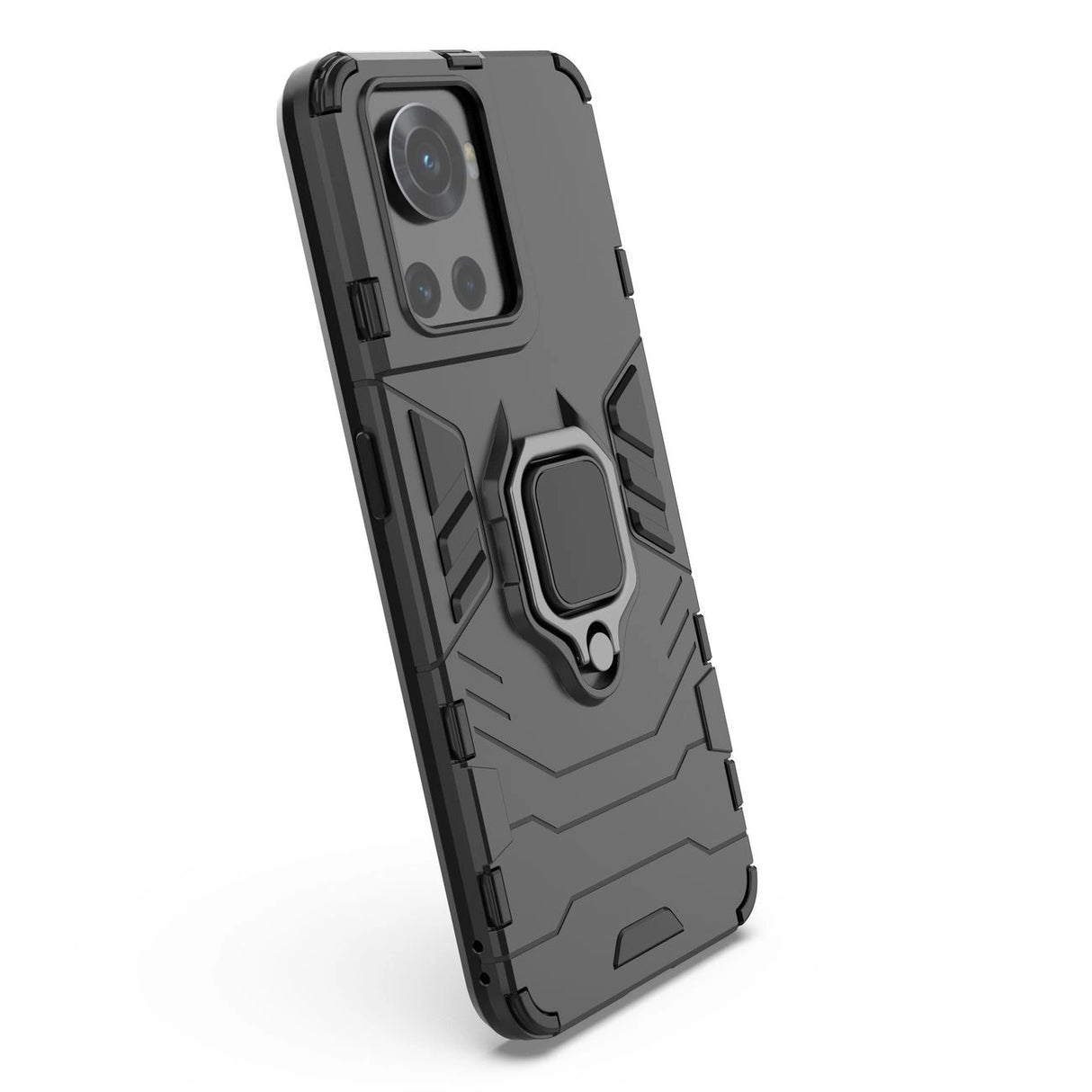 Ring Armor pansrede hybrid case cover + magnetisk holder til OnePlus Ace sort