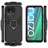 Ring Armor robust hybrid case cover + magnetisk holder Realme Narzo 50A sort